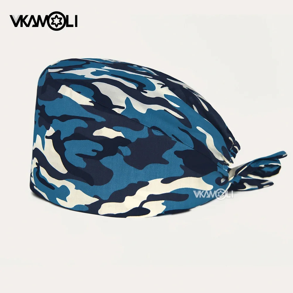 Fashion leopard print Scrubs hat accesorios medicos scrub caps Health service Workers cap nurse accessories surgery cap women