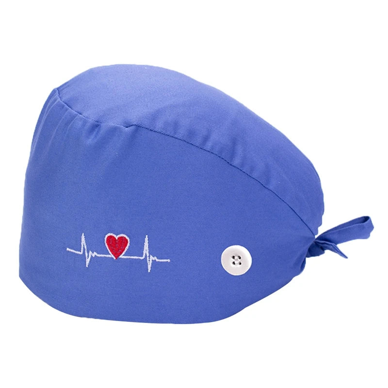 Fashion Floral Surgical Cap Doctor Hat Nurse Printin Solid Color Embroidery Operating Room Medical Women Operating Room Hat