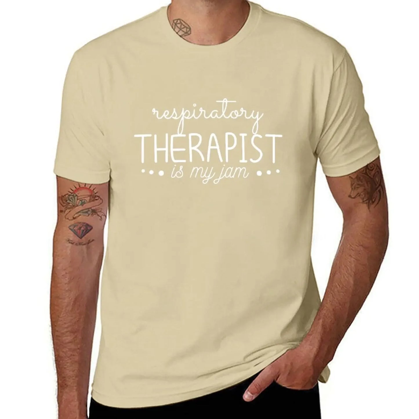 respiratory therapist is my jam funny, T-Shirt blue archive man t shirt cotton graphic tees oversizeds plain white t shirts men